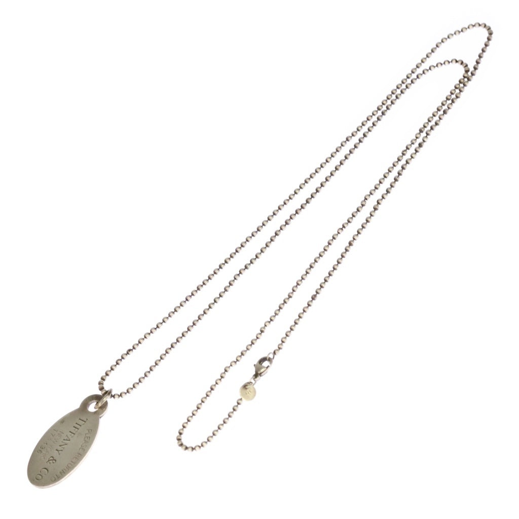 TIFFANY & Co.(ティファニー) RETURN TO TIFFANY リターントゥティファニー オーバル ボールチェーン ネックレストップ シルバー レディース