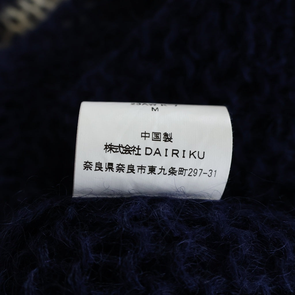DAIRIKU(ダイリク) 23AW HEART MOHAIR KNIT PULLOVER ハートデザイン モヘア混 ニットセーター ブルー 23AW K-7
