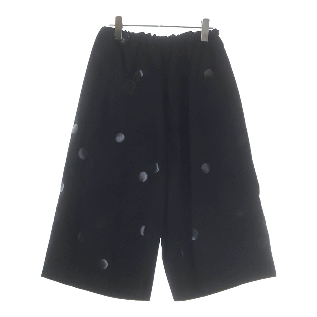 Y's(ワイズ) 100/2 BROAD DOT PIGMENT PRINT STRING WAIST PANTS ブロード ドット ピグメント プリント ドローストリング イージーパンツ レディース ブラック YQ-P10-025