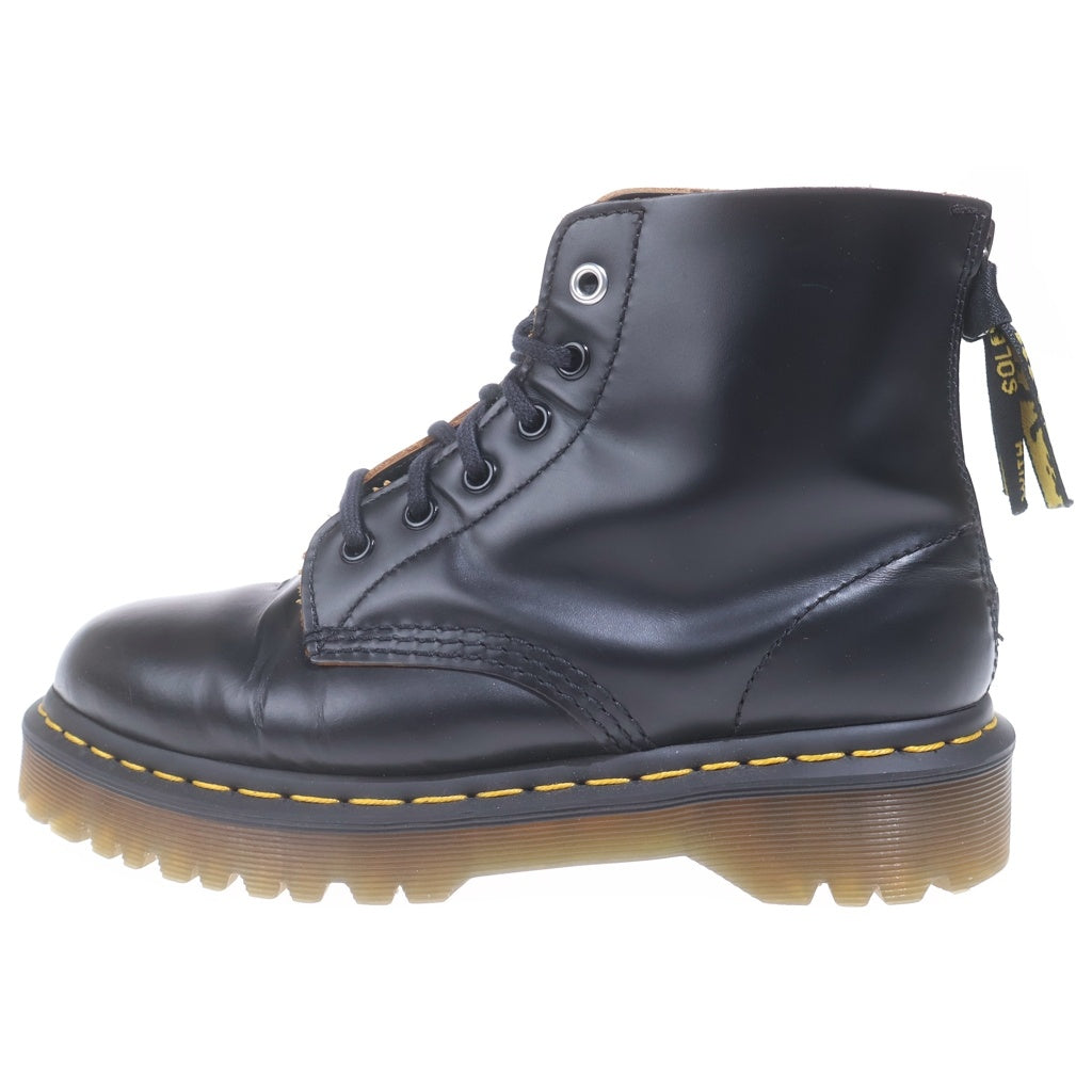 Y's(ワイズ) ×Dr.Martens ドクターマーチン 6ホール レースアップレザーブーツ レディース ブラック