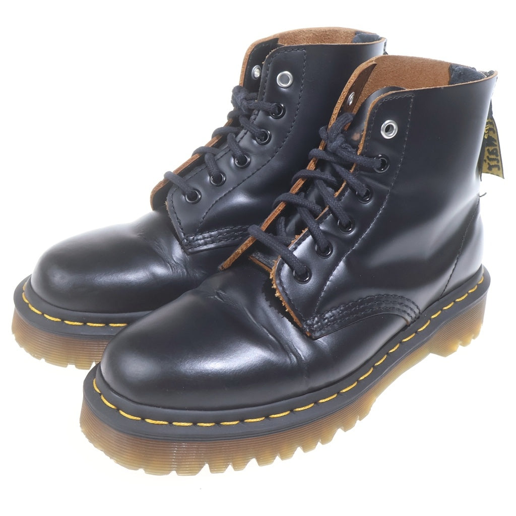 Y's(ワイズ) ×Dr.Martens ドクターマーチン 6ホール レースアップレザーブーツ レディース ブラック