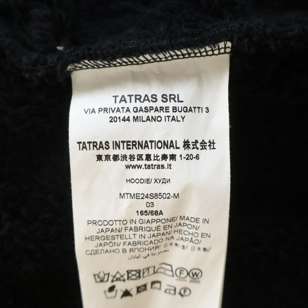 TATRAS(タトラス) 24SS CARO カーロ コットン プルオーバーフーディー パーカー ブラック MTME24S8502