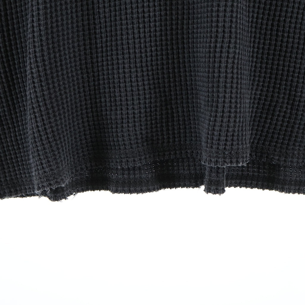 STUSSY(ステューシー) BASIC ST?SSY THERMAL ベーシック ロゴプリント クルーネック長袖サーマル カットソー グレー