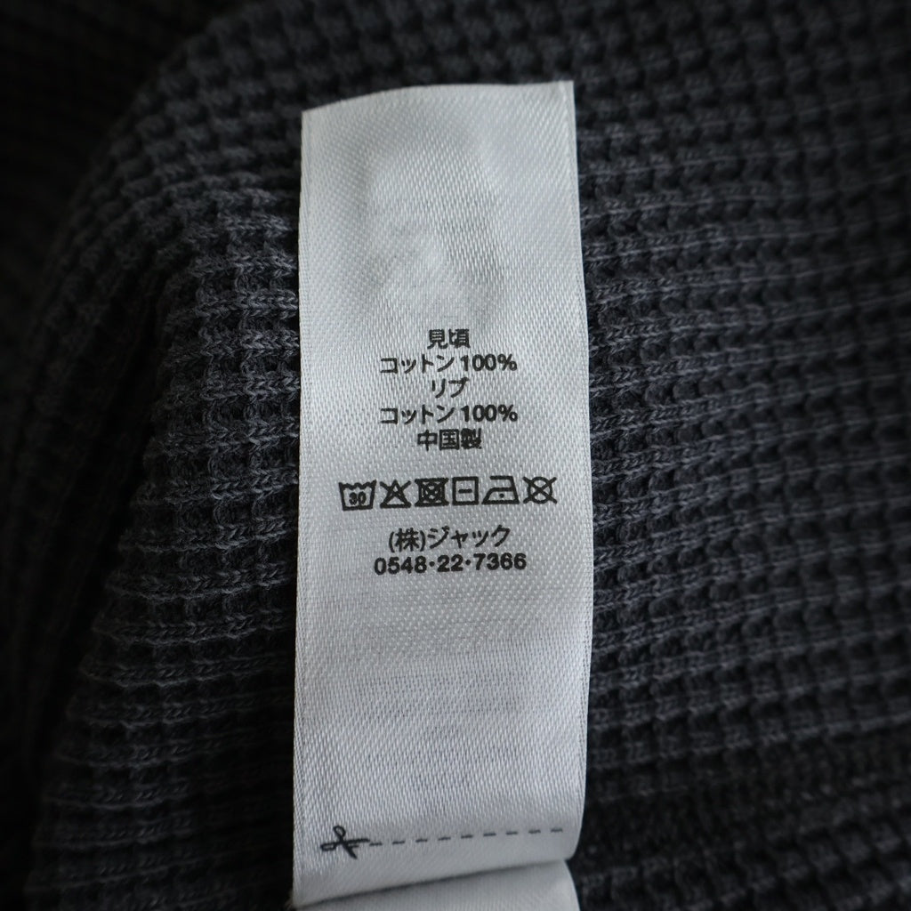 STUSSY(ステューシー) BASIC ST?SSY THERMAL ベーシック ロゴプリント クルーネック長袖サーマル カットソー グレー