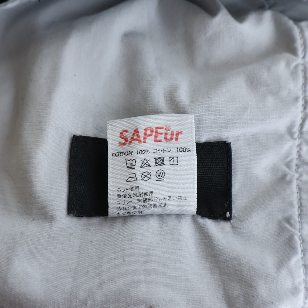 SAPEur(サプール) DENIM TRACK PANTS ヴィンテージ加工 デニム トラックパンツ グレー