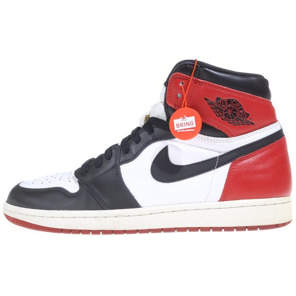 NIKE(ナイキ) 【観賞用2016年製】AIR JORDAN 1 RETRO HIGH OG BLACK TOE エアジョーダン レトロ ブラックトゥ ハイカットスニーカー ブラック/レッド US11/29cm 555088-125