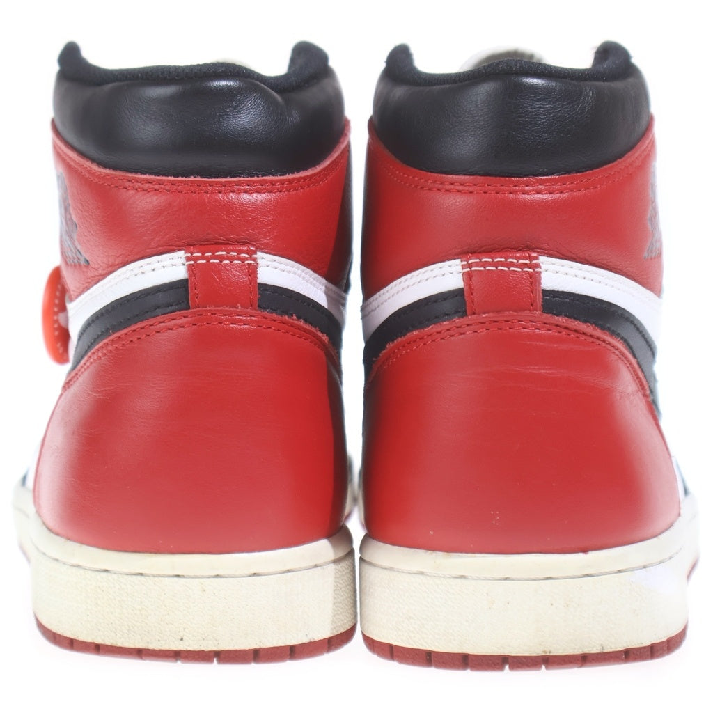 NIKE(ナイキ) 【観賞用2016年製】AIR JORDAN 1 RETRO HIGH OG BLACK TOE エアジョーダン レトロ ブラックトゥ ハイカットスニーカー ブラック/レッド US11/29cm 555088-125