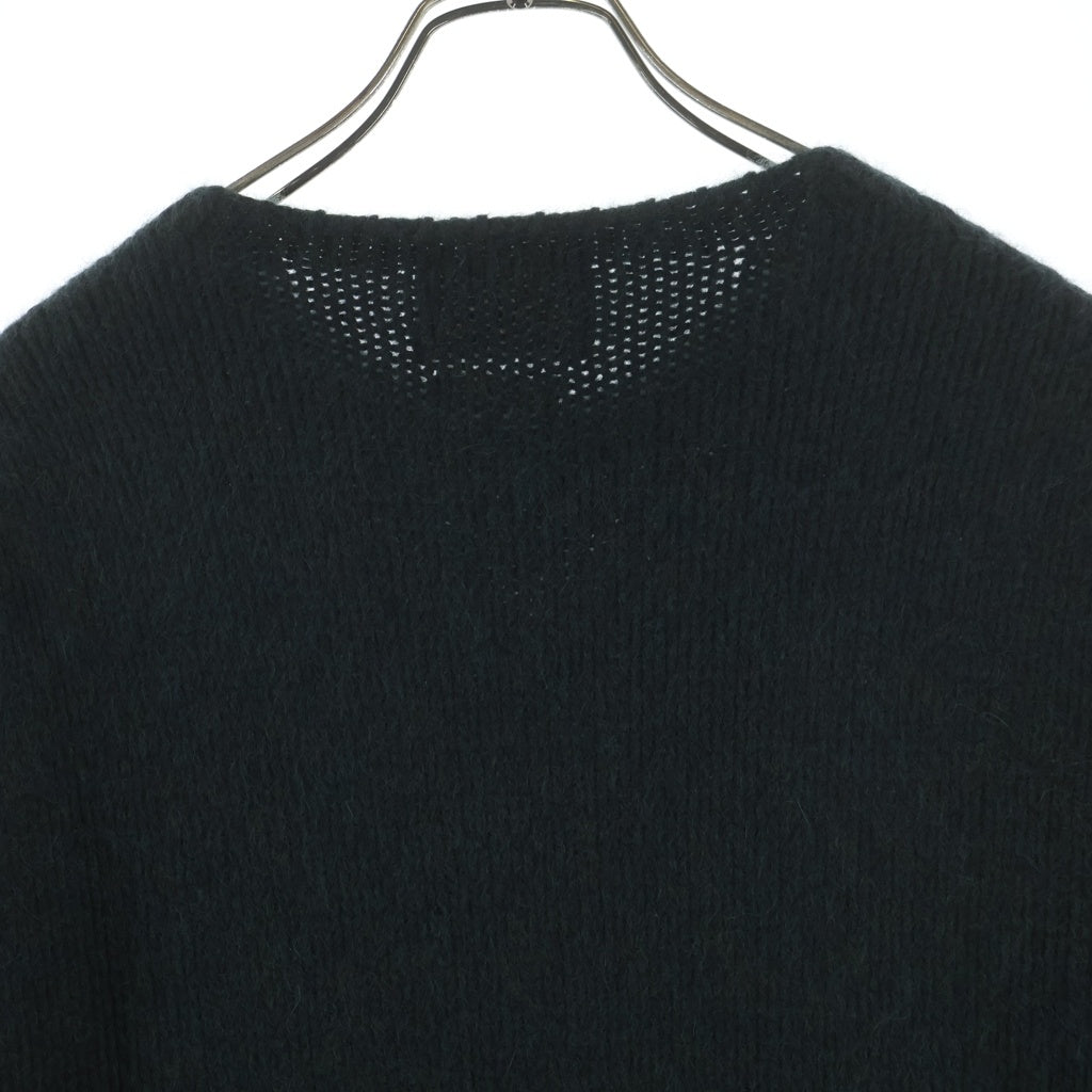 YOKE(ヨーク) 21AW CONECTING CREW NECK KNIT LS ドッキング加工 クルーネック ウール混 長袖ニットセーター グリーン YK21AW0286S