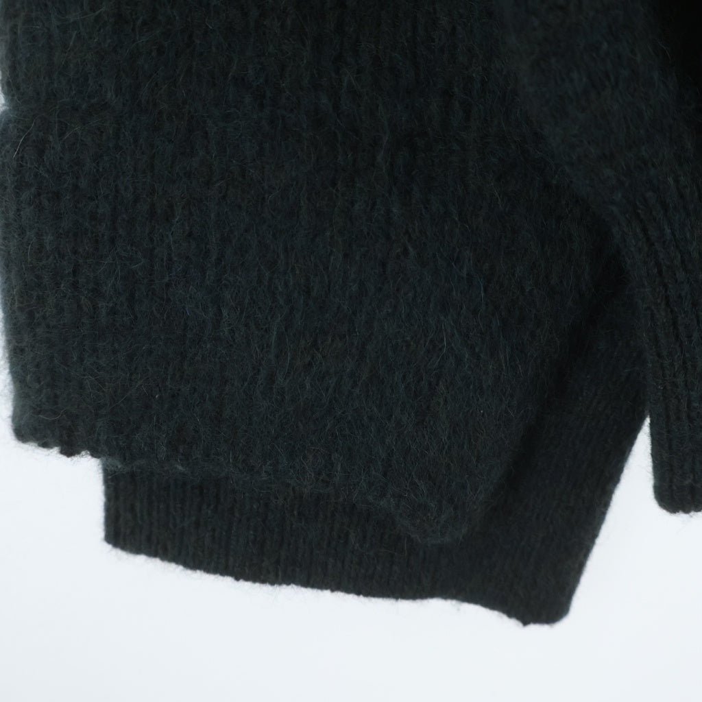 YOKE(ヨーク) 21AW CONECTING CREW NECK KNIT LS ドッキング加工 クルーネック ウール混 長袖ニットセーター グリーン YK21AW0286S
