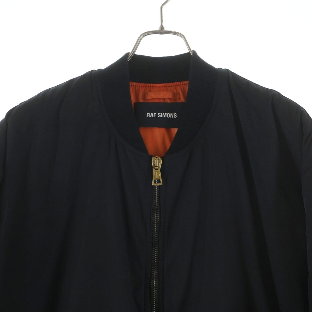 RAF SIMONS(ラフシモンズ) 21AW Equanimity shirting bomber jacket エクアニティ フライト ボンバージャケット ブルゾン ブラック 212-M622