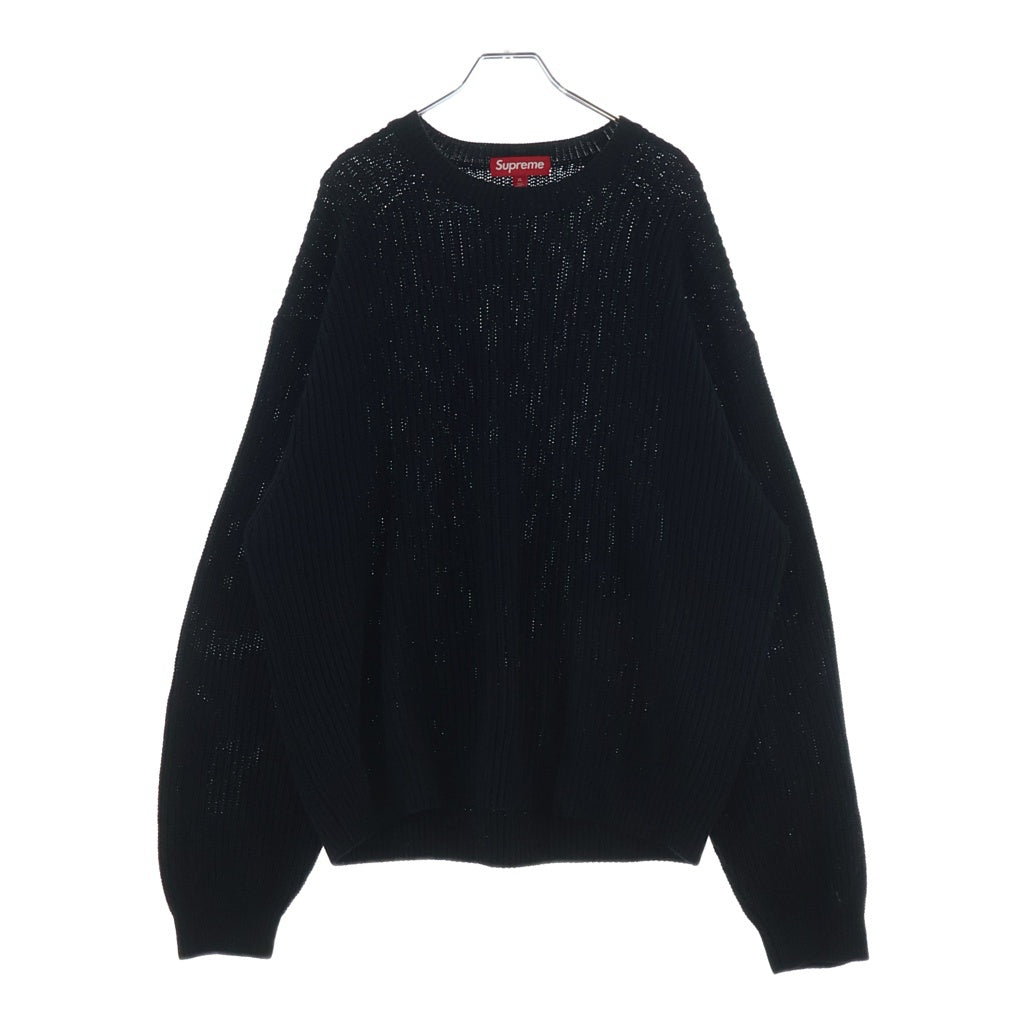 SUPREME(シュプリーム) 25SS Old English Printed Sweater オールドイングリッシュロゴプリント クルーネックニットスウェット セーター ブラック