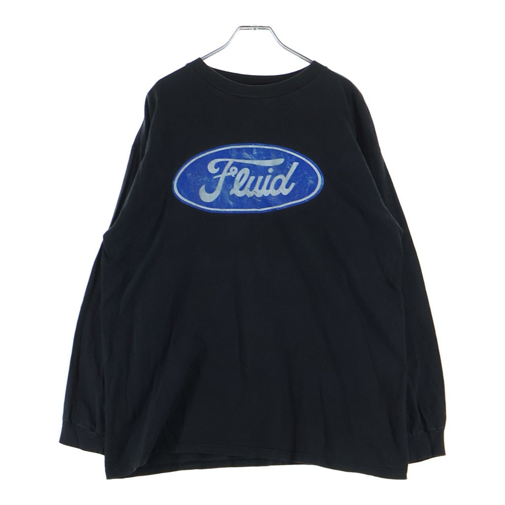 VINTAGE(ヴィンテージ) 90S VINTAGE FLUID VOLUME IS JOB 1 L/S TEE フリード 両面プリントTシャツ 長袖クルーネックカットソー ブラック
