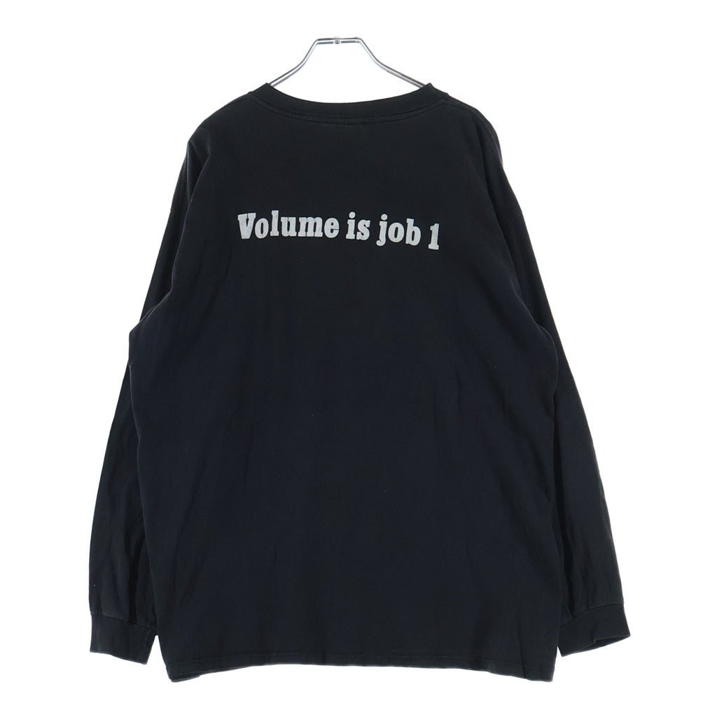 VINTAGE(ヴィンテージ) 90S VINTAGE FLUID VOLUME IS JOB 1 L/S TEE フリード 両面プリントTシャツ 長袖クルーネックカットソー ブラック