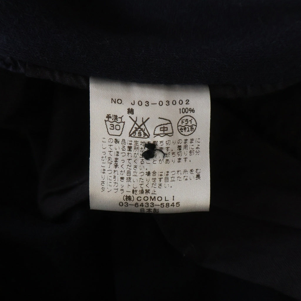 COMOLI(コモリ) 16AW インレイツイル ドローストリングパンツ ネイビー J03-03002