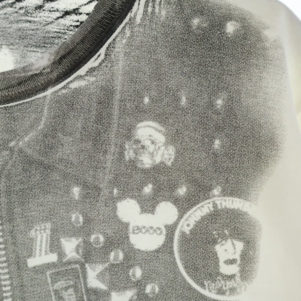 AFFA(エーエフエフエー) 00S BIKER VEST TEE バイカーベスト フロント転写プリントTシャツ 半袖クルーネックカットソー ホワイト