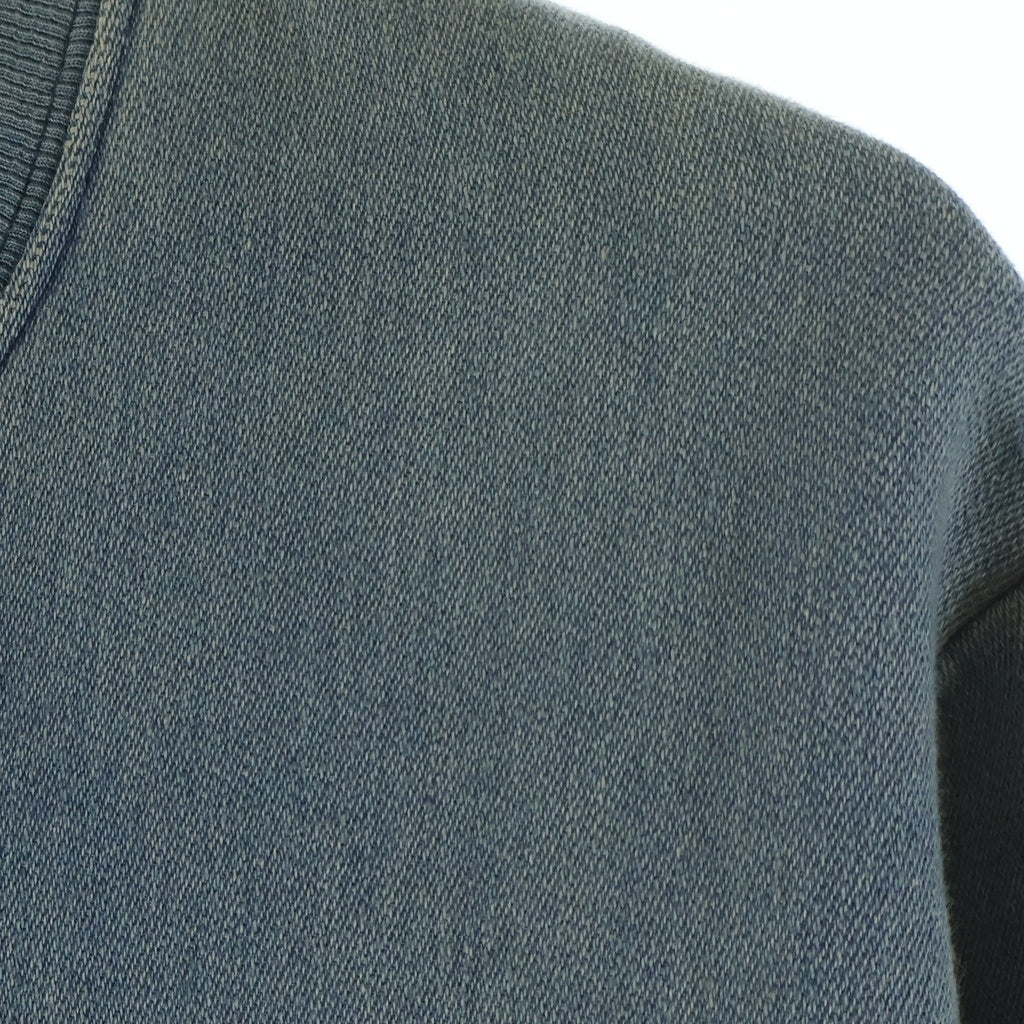 Maison Margiela(メゾンマルジェラ) 16AW エルボーパッチ Vガゼット クルーネックスウェットシャツ トレーナー インディゴ 50GU003230446