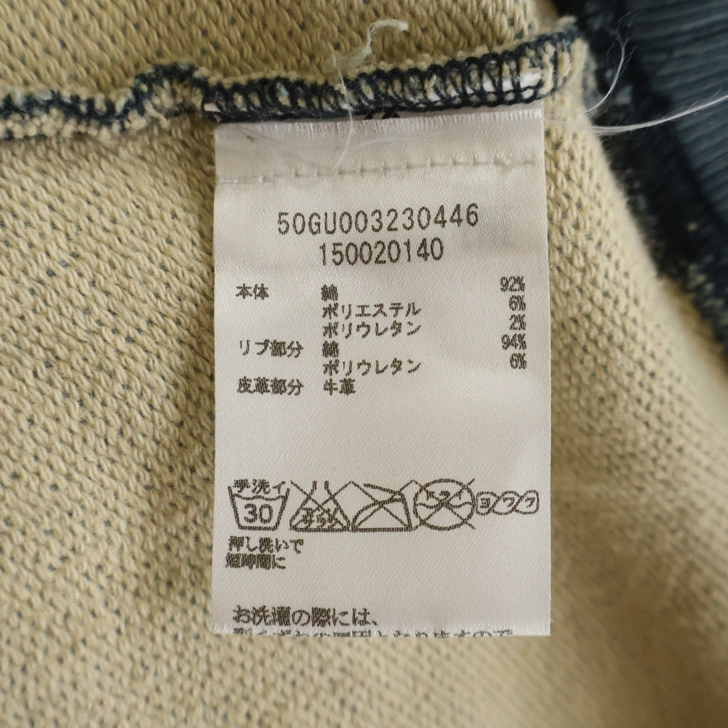 Maison Margiela(メゾンマルジェラ) 16AW エルボーパッチ Vガゼット クルーネックスウェットシャツ トレーナー インディゴ 50GU003230446