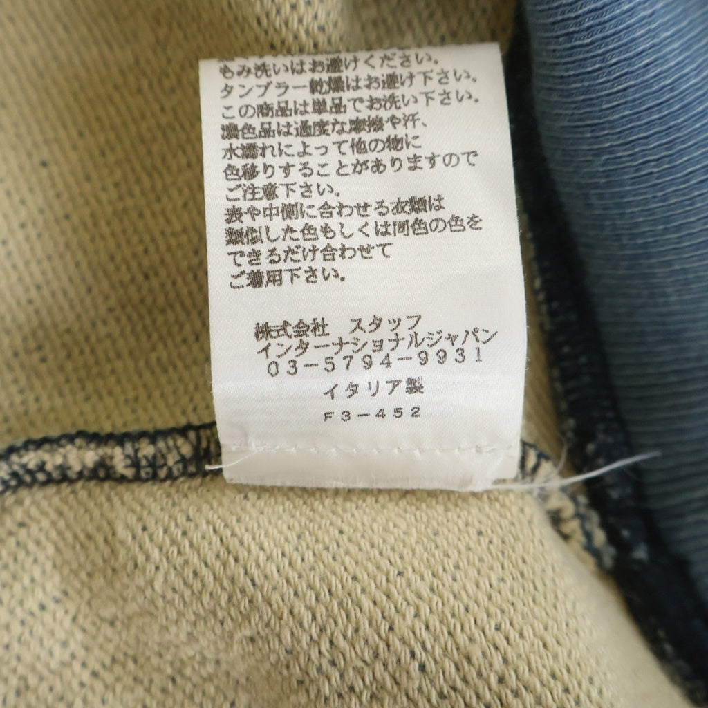 Maison Margiela(メゾンマルジェラ) 16AW エルボーパッチ Vガゼット クルーネックスウェットシャツ トレーナー インディゴ 50GU003230446