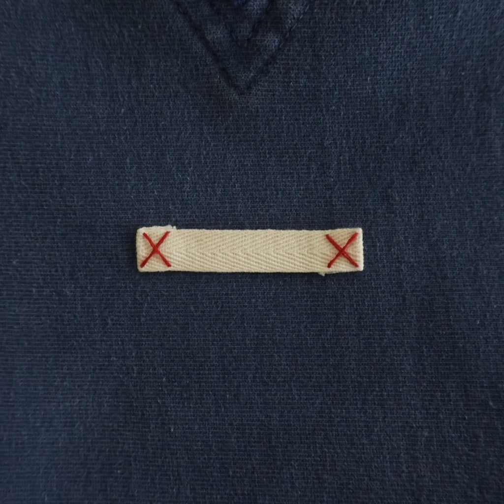 Maison Margiela(メゾンマルジェラ) 21AW Cross Design Sweat Shirt クロスデザイン クルーネックスウェットシャツ トレーナー ネイビー S50GU0178