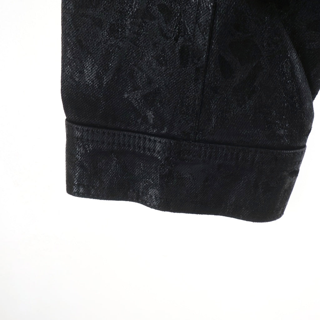 Rick Owens DRKSHDW(リックオウエンス ダークシャドウ) MEGACRUST DENIM TRUCKER JACKET コーティング加工 デニムトラッカージャケット ブラック DU02D2751-BMC