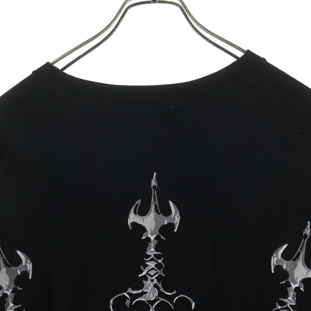 THUG CLUB(サグクラブ) Arab Sword Long-Sleeve アラブソード エンブロイダリー ロングスリーブカットソー 長袖Tシャツ ブラック TC24TS1802