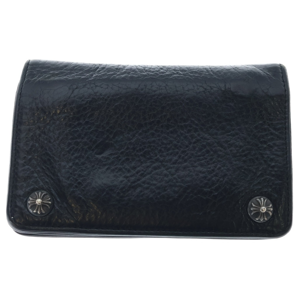 CHROME HEARTS(クロムハーツ) 2ZIP 2ジップ クロスボールボタン レザーウォレット 財布 ブラック