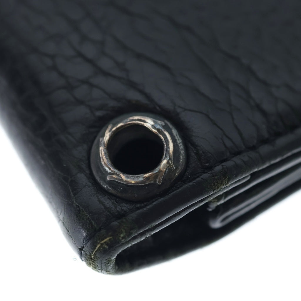 CHROME HEARTS(クロムハーツ) 2ZIP 2ジップ クロスボールボタン レザーウォレット 財布 ブラック