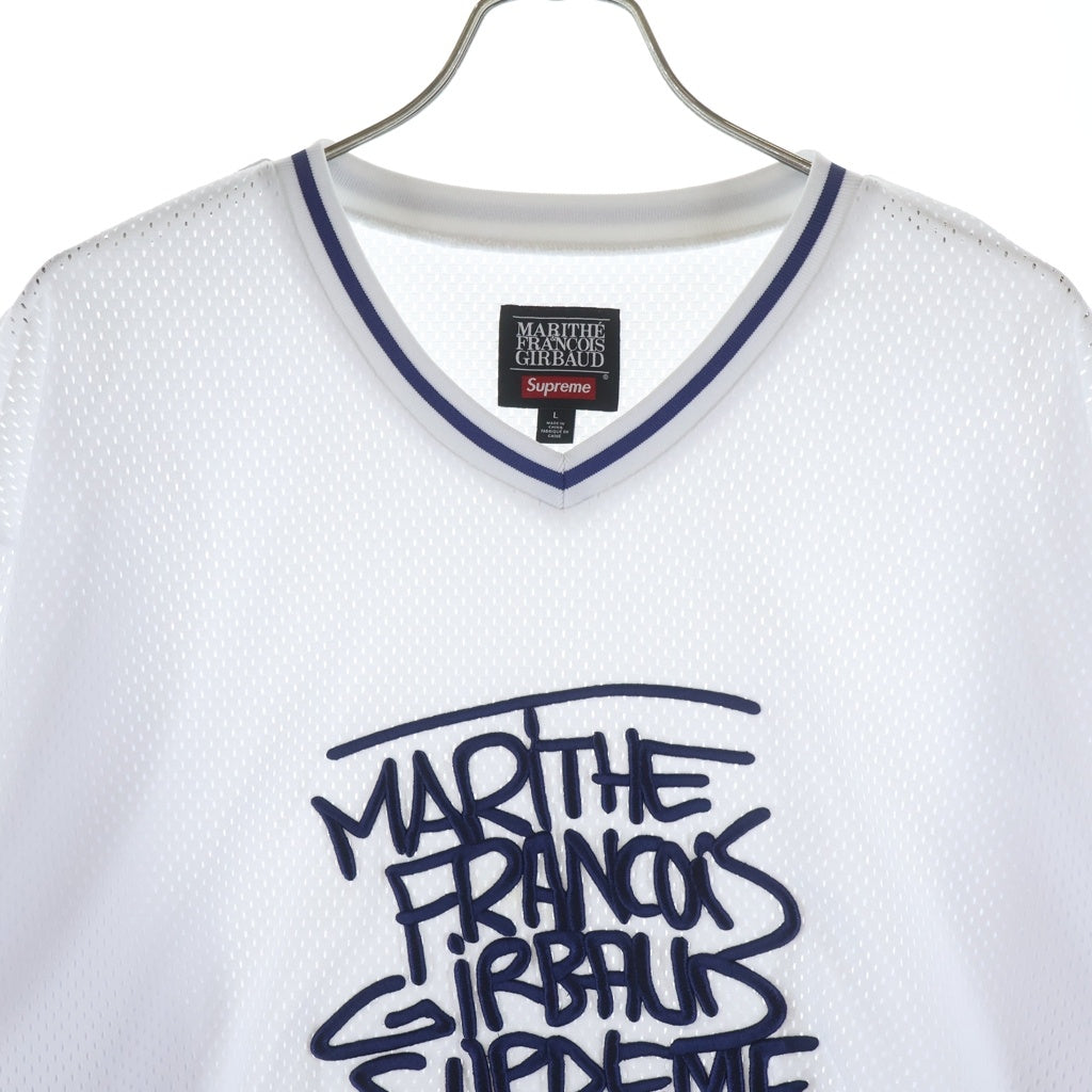SUPREME(シュプリーム) 25SS ×Marithe + Francois Girbaud Hockey Jersey マリテフランソワジルボー ホッケー ジャージ クルーネック長袖Tシャツ カットソー ホワイト