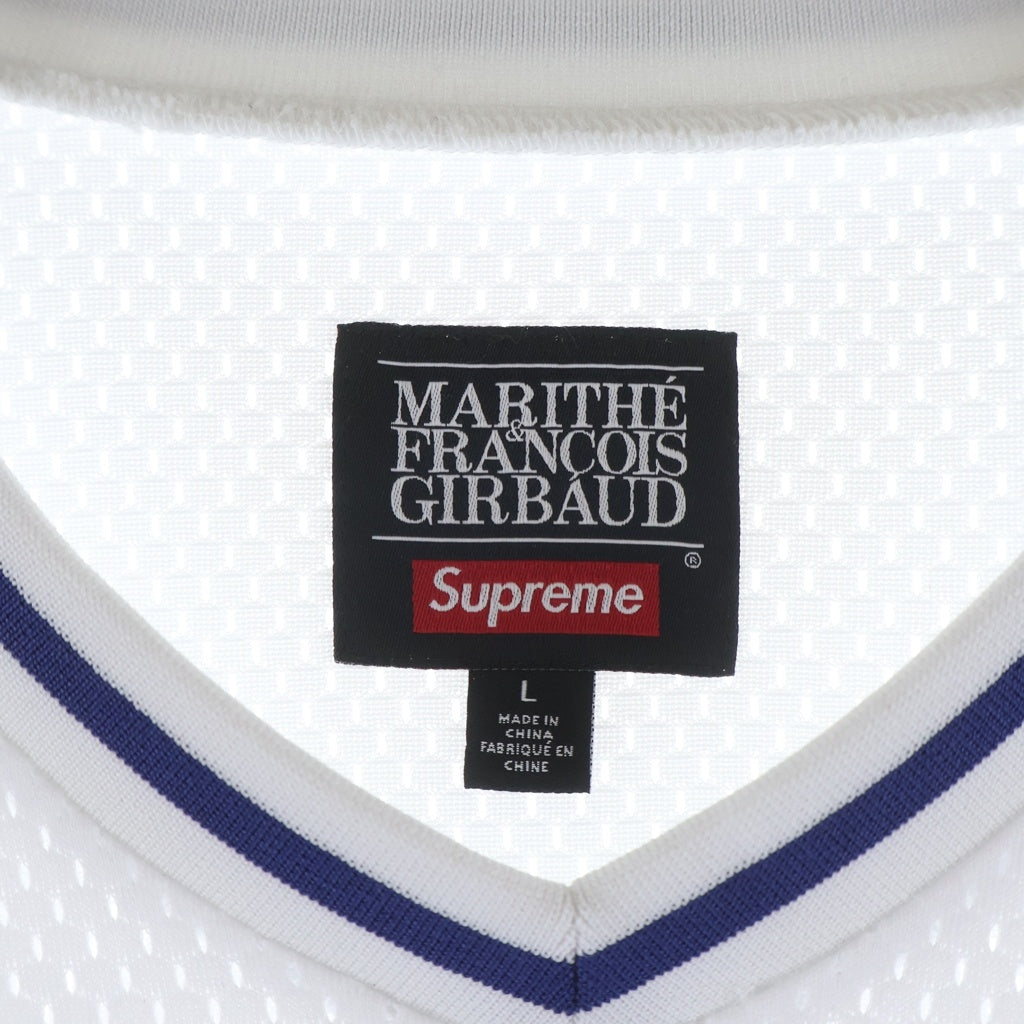 SUPREME(シュプリーム) 25SS ×Marithe + Francois Girbaud Hockey Jersey マリテフランソワジルボー ホッケー ジャージ クルーネック長袖Tシャツ カットソー ホワイト