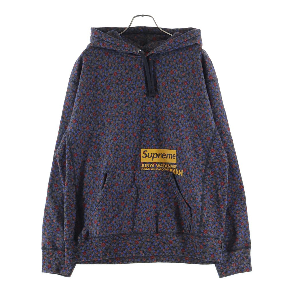 SUPREME(シュプリーム) 21AW ×JUNYA WATANABE COMME des GARCONS MAN Hooded Sweatshirt ジュンヤワタナベコムデギャルソンマン 花柄 プルオーバースウェットパーカー フーディー