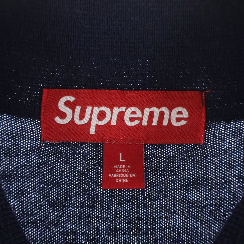 SUPREME(シュプリーム) 25SS Herringbone Cardigan ヘリンボーン ストライプ ニットカーディガン ネイビー