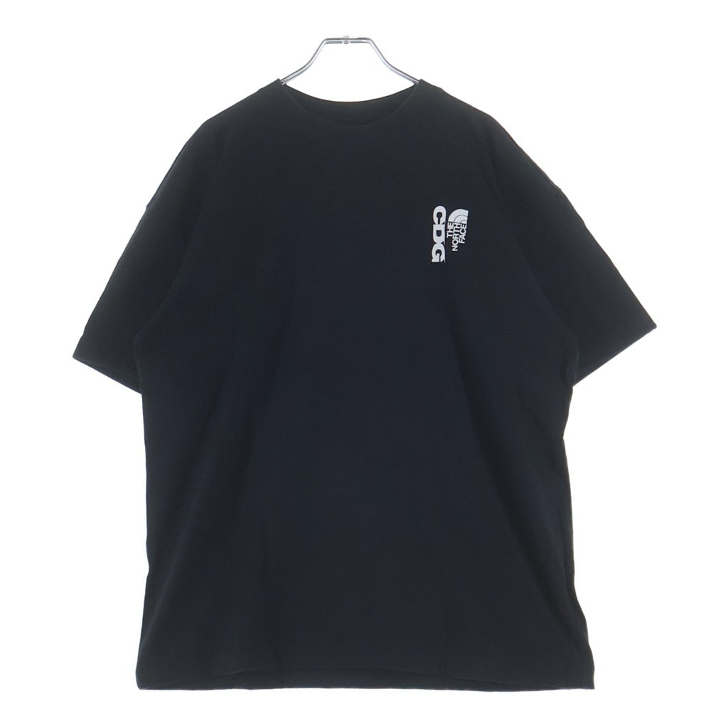THE NORTH FACE(ザノースフェイス) ×コムデギャルソン S/S TEE シーディージー ロゴプリント クルーネック半袖Tシャツ カットソー ブラック NT02604CD