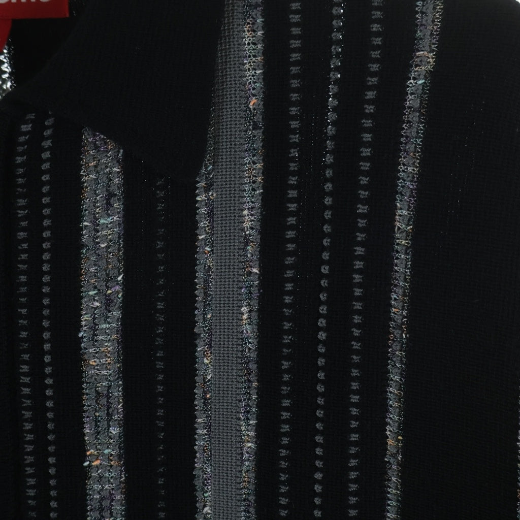 SUPREME(シュプリーム) 24AW Speckle Stripe Zip Up Cardigan スペクル ストライプ ジップアップ ニットカーディガン ブラック