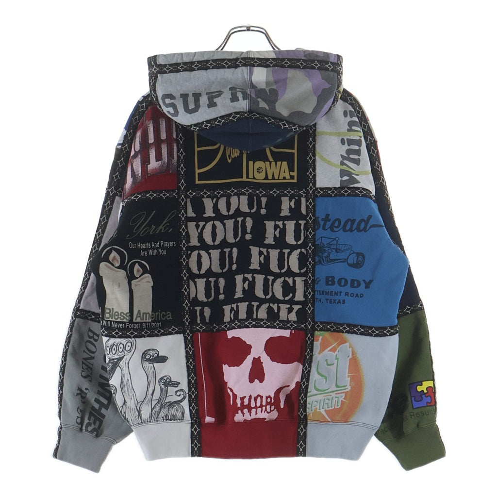 SUPREME(シュプリーム) 25AW ×Number (N)ine Patchwork Zip Up Hooded Sweatshirt ナンバーナイン パッチワーク プルオーバースウェットパーカー フーディー マルチカラー