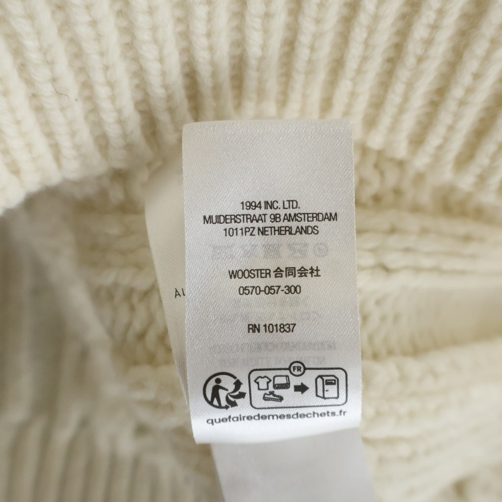 SUPREME(シュプリーム) 23AW Applique Cable Knit Sweater アップリケ ケーブル クルーネックニットセーター ホワイト