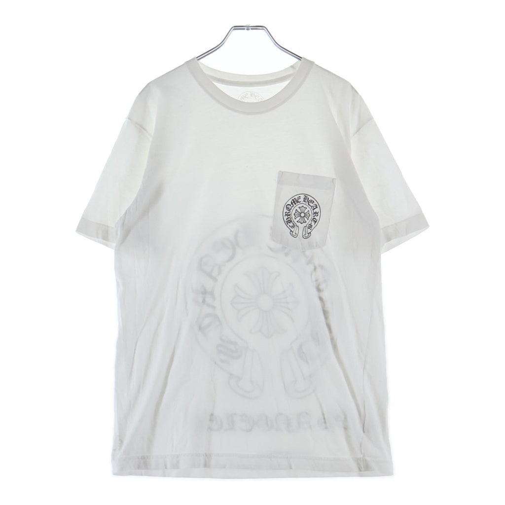 CHROME HEARTS(クロムハーツ) LOS ANGELS HORSESHOE S/S TEE ロサンゼルス限定 ホースシュー クルーネック半袖Tシャツ カットソー ホワイト