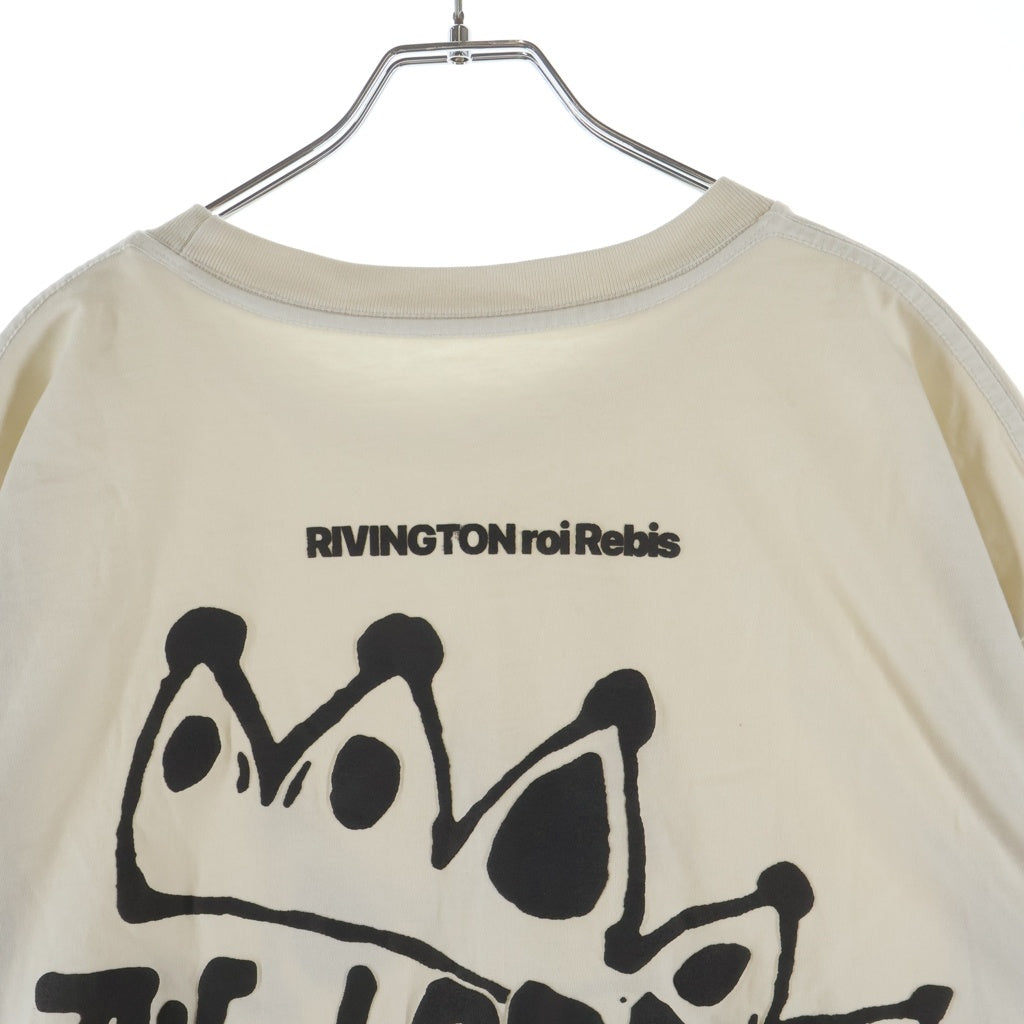 RIVINGTON roi Rebis(リヴィントンロイレビス) クラウンプリント クルーネック 半袖Tシャツ カットソー ベージュ