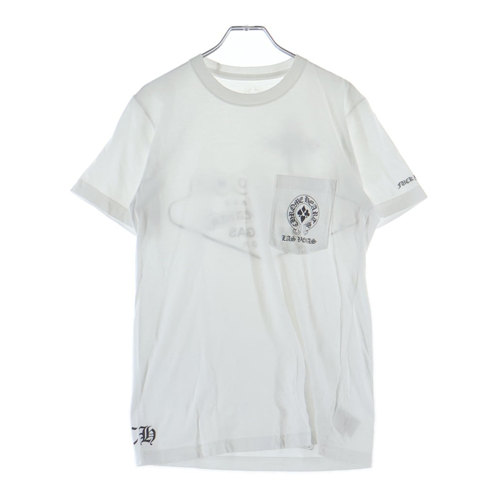 CHROME HEARTS(クロムハーツ) WELCOME TO LAS VEGAS CH TEE ラスベガス限定 バックプリント クルーネック半袖Tシャツ カットソー ホワイト