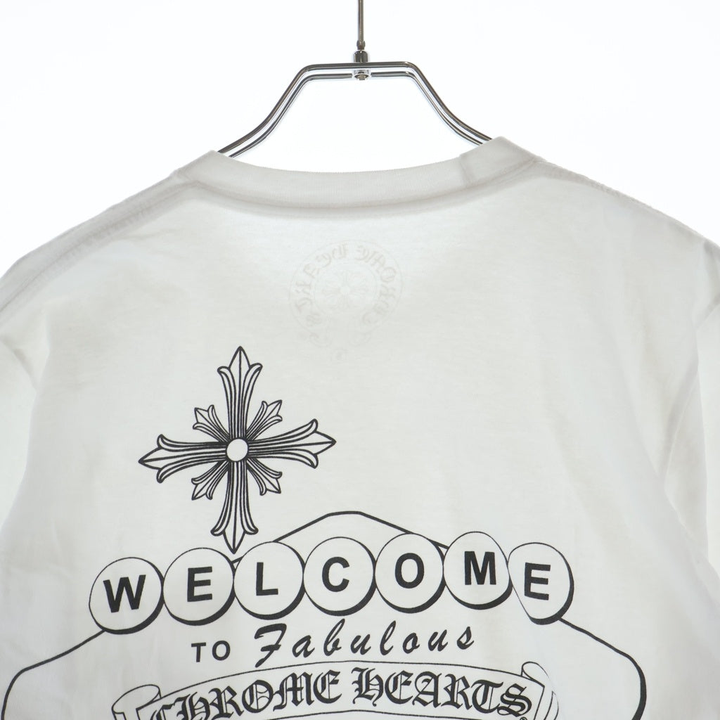 CHROME HEARTS(クロムハーツ) WELCOME TO LAS VEGAS CH TEE ラスベガス限定 バックプリント クルーネック半袖Tシャツ カットソー ホワイト