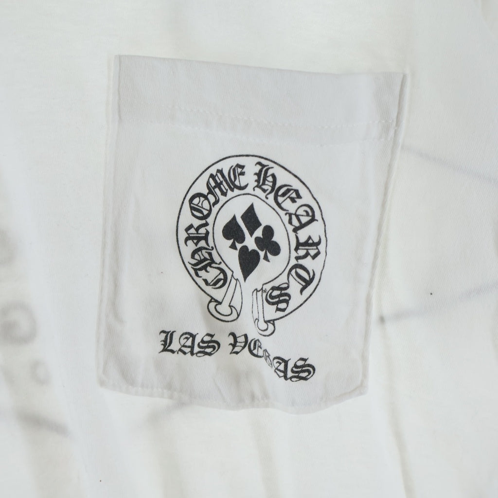 CHROME HEARTS(クロムハーツ) WELCOME TO LAS VEGAS CH TEE ラスベガス限定 バックプリント クルーネック半袖Tシャツ カットソー ホワイト