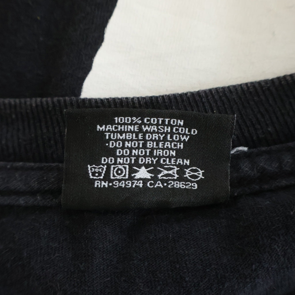 STUSSY(ステューシー) MULTI LOGO RAT SKULL L/S TEE マルチロゴ ラットスカルプリント クルーネック長袖Tシャツ カットソー ブラック