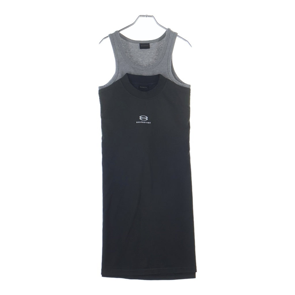 BALENCIAGA(バレンシアガ) 24SS Lettered Crewneck Pullover Vest レタード レイヤード クルーネックプルオーバーベスト カットソー レディース マルチカラー 791711 TPVG9