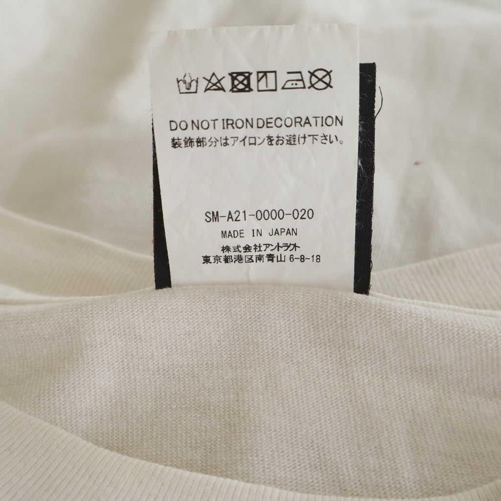 SAINT MICHAEL(セントマイケル) 21AW LS TEE SAINTDEATH セントデス クルーネック長袖Tシャツ カットソー ホワイト SM-A21-0000-020