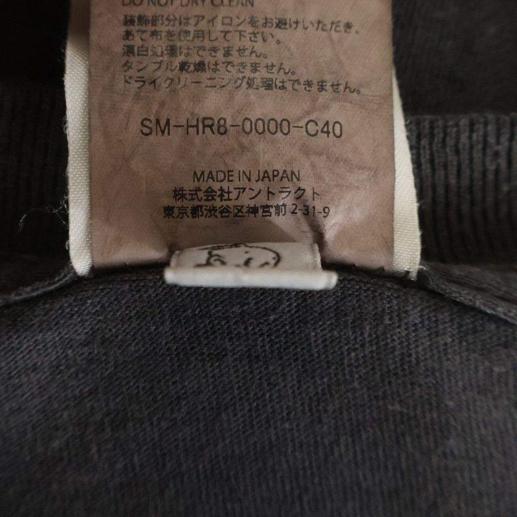 SAINT MICHAEL(セントマイケル) 25SS ×TEFLON DISCO LS TEE テフロンディスコ加工 クルーネック長袖Tシャツ カットソー ブラック SM-HR8-0000-C40