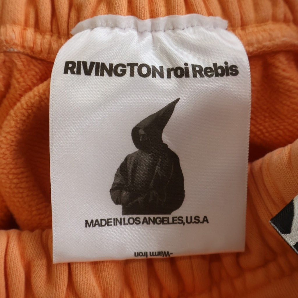 RIVINGTON roi Rebis(リヴィントンロイレビス) GOSPEL ゴスペル コットン ロゴプリント スウェットパンツ オレンジ