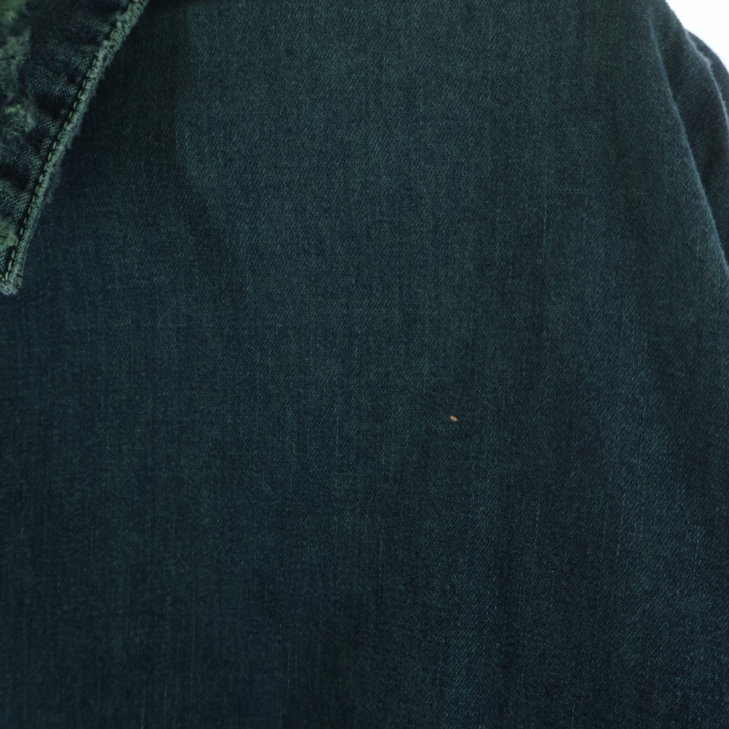 cvtvlist(カタリスト) DENIM DYED SHIRT ガーメントダイ ダメージ加工 長袖デニムシャツ グリーン 2201030202