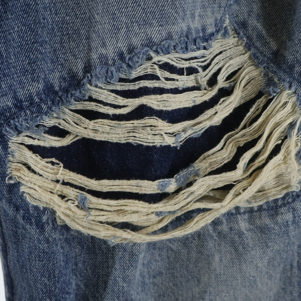 VETEMENTS(ヴェトモン) 23SS Distressed Baggy jeans デストロイ バギージーンズ デニムパンツ インディゴ UE63PA200L