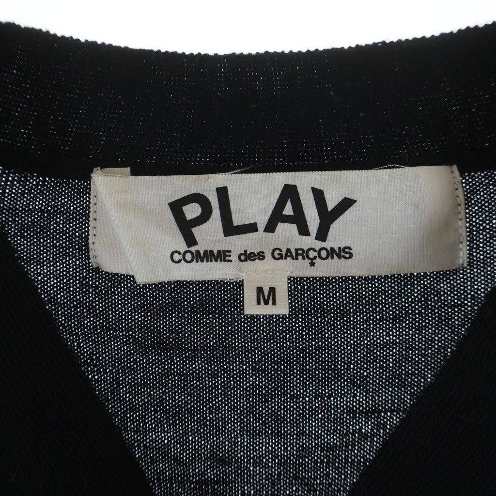PLAY COMME des GARCONS(プレイコムデギャルソン) AD2011 ハートモチーフ ウールニット カーディガン ブラック AZ-N034