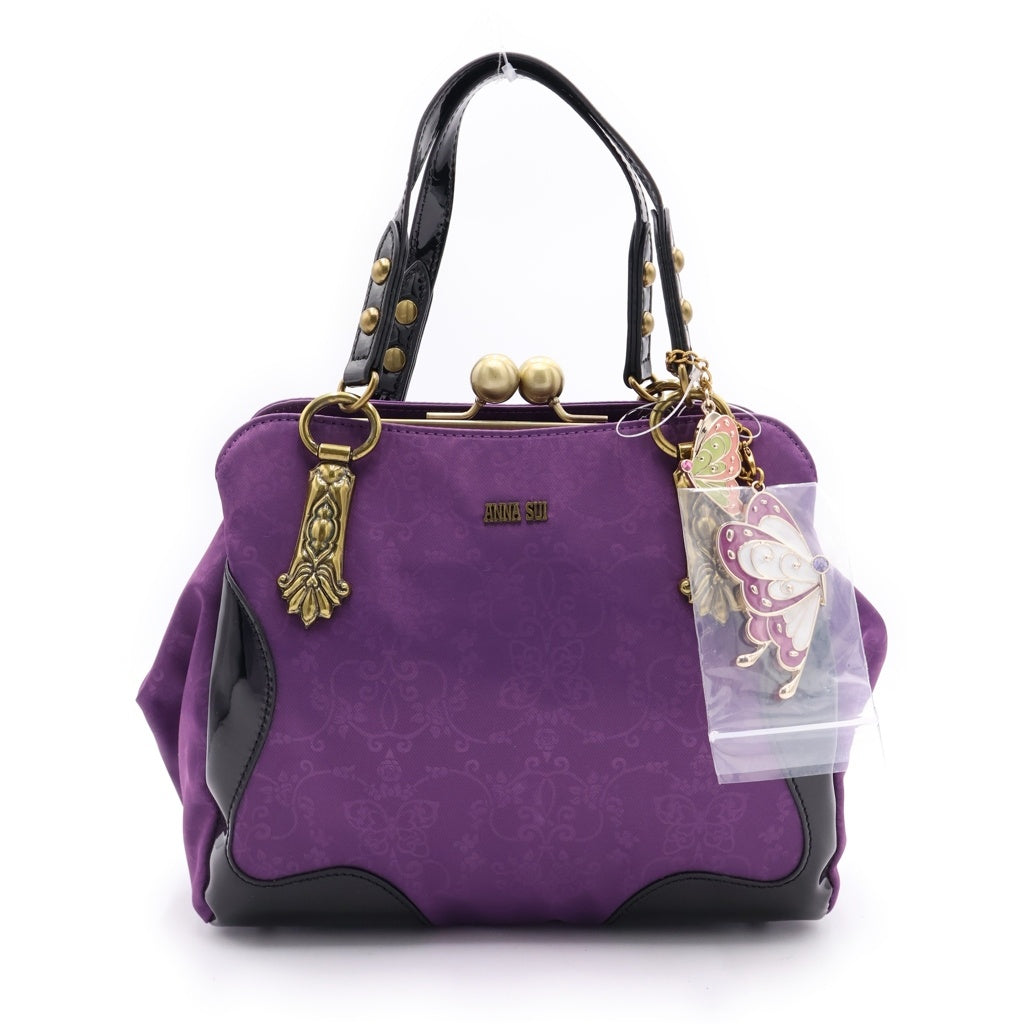 ANNA SUI(アナスイ) ×鬼滅の刃 胡蝶姉妹 ナイロン 2WAY ショルダー ハンドバッグ パープル 315744 レディース