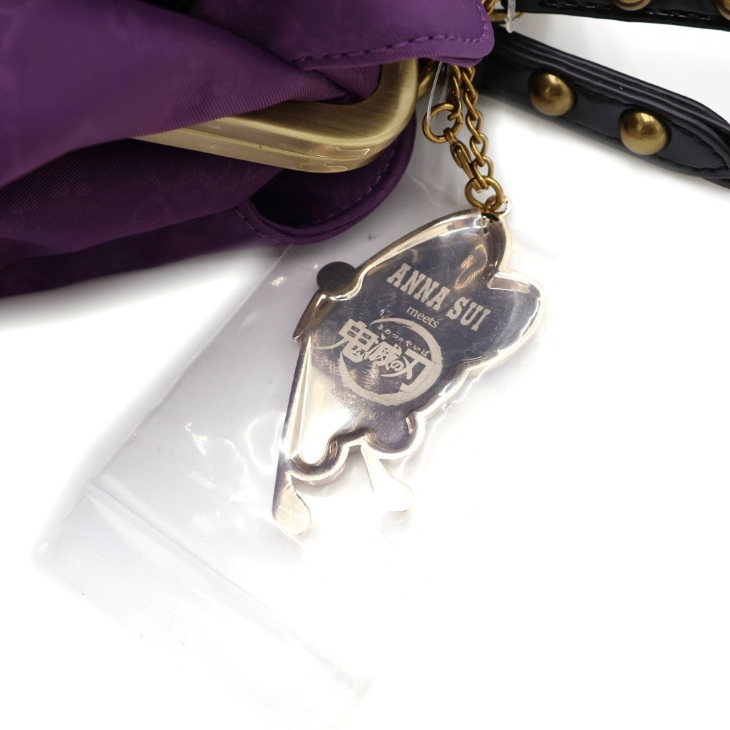 ANNA SUI(アナスイ) ×鬼滅の刃 胡蝶姉妹 ナイロン 2WAY ショルダー ハンドバッグ パープル 315744 レディース
